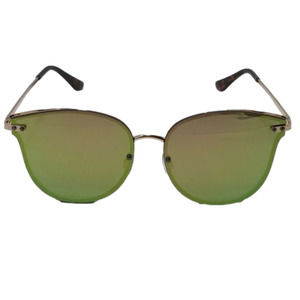 9188 | Green Mirror Rimless Cateye Sunglasses